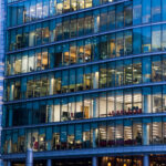 Business And Finance Background Of Building Closeups.