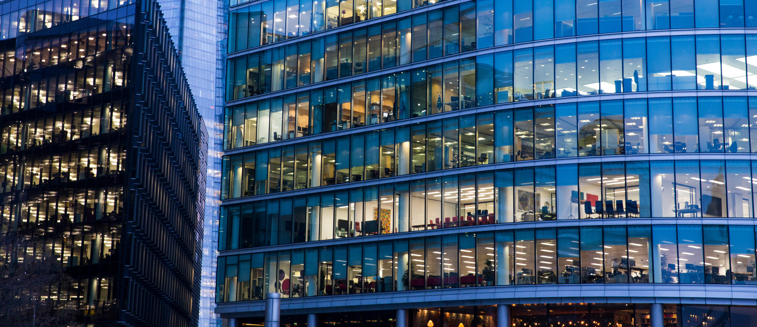 Business and finance background of building closeups.